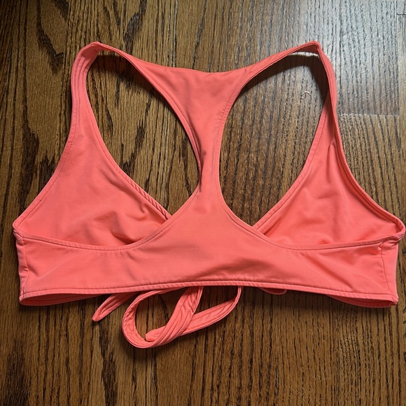 L Space Bright Orange Pink Coral Bikini Tie Top & Bottom S/M - Picture 4 of 11